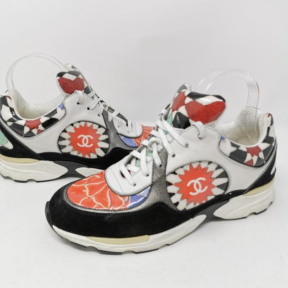 CHANEL Multicolor Floral Sneakers - Picture 1 of 7